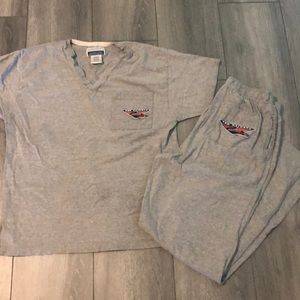 Texas Tech top and bottom cotton pajamas set.